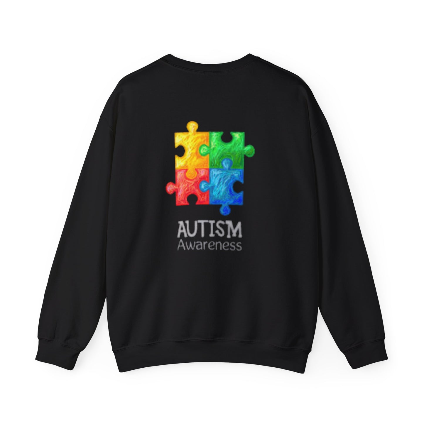 Autism Awareness Heart Sweatshirt - Black